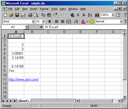 Spreadsheet::WriteExcel - Write To A Cross-platform Excel Binary File.